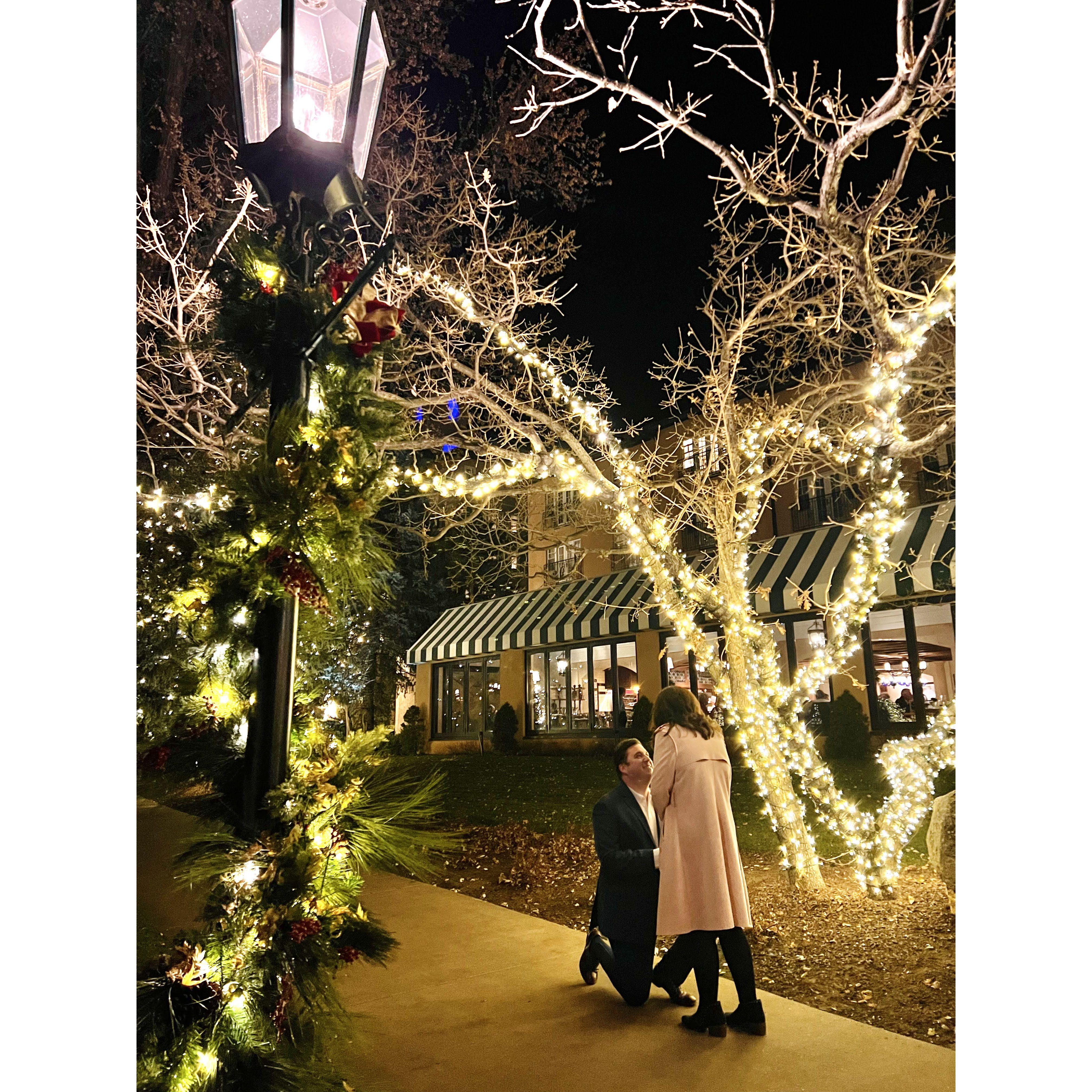 When Jeremy popped the question- a night to remember!