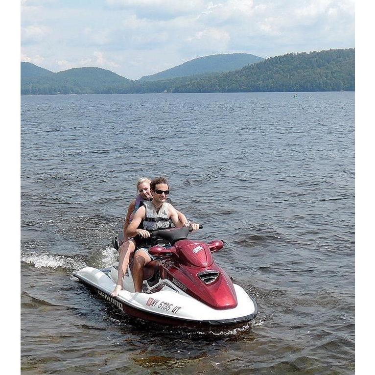 Jetskiing on Piseco Lake