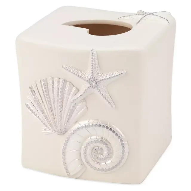 Avanti Sequin Shell Tissue Cover in Ivory