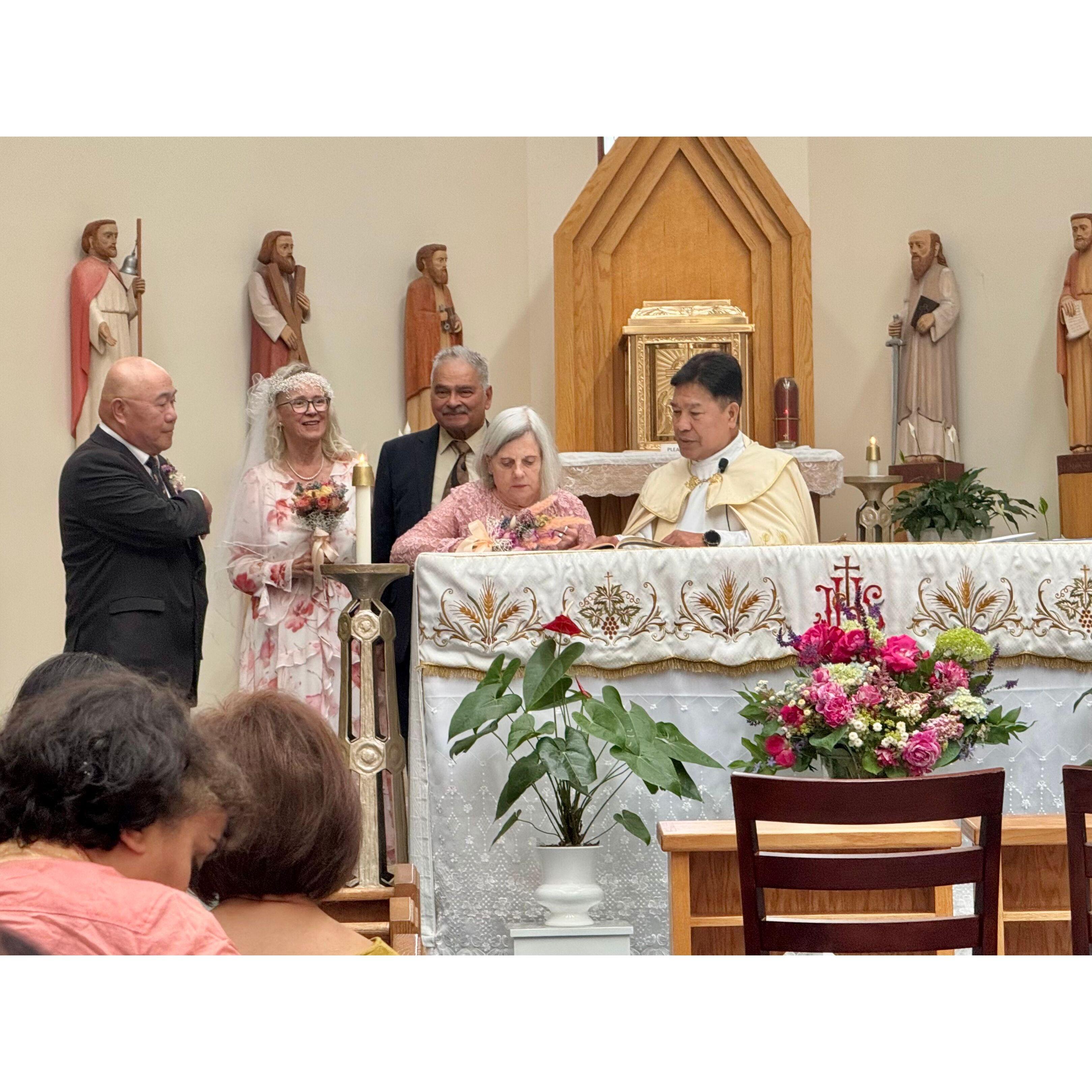 Mary signs as a witness.
