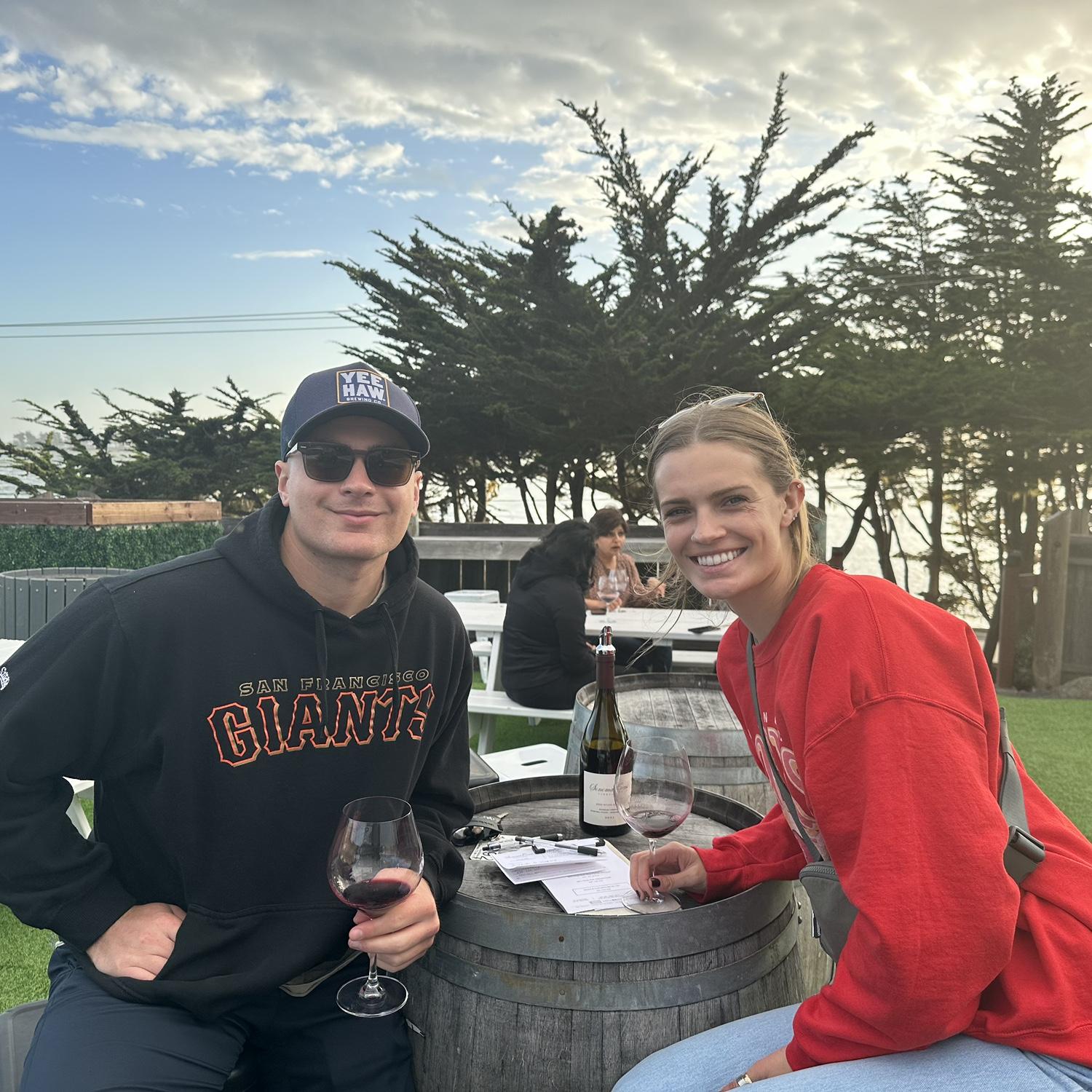 6 year anniversary at Bodega Bay, wine tasting October 2023.