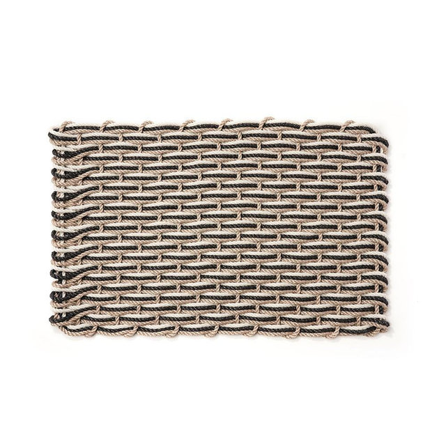Sand & Charcoal & Oyster Doormat, Small, 18" X 30"