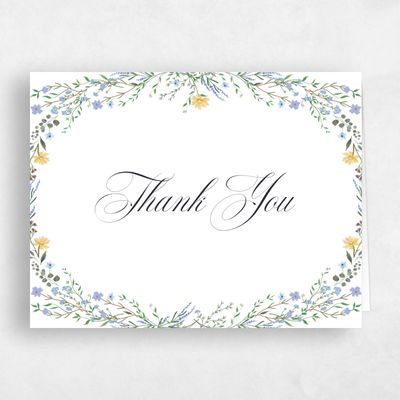 White Wedding Thank You - Papillon Landscape