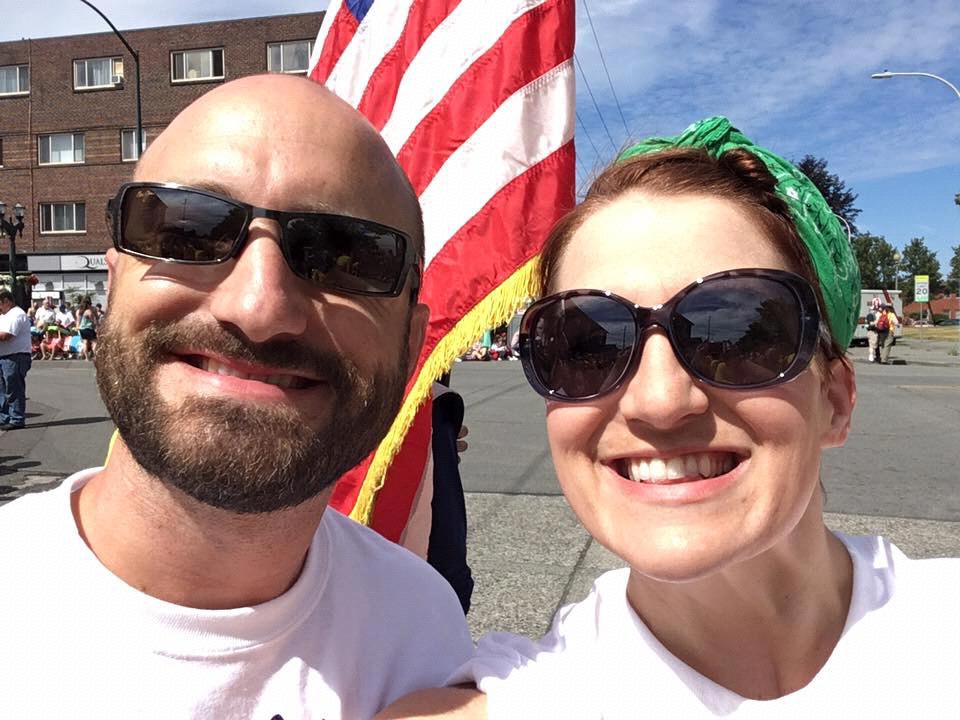The 4th of July parade in Washington during our tour with the Seattle Cascades.