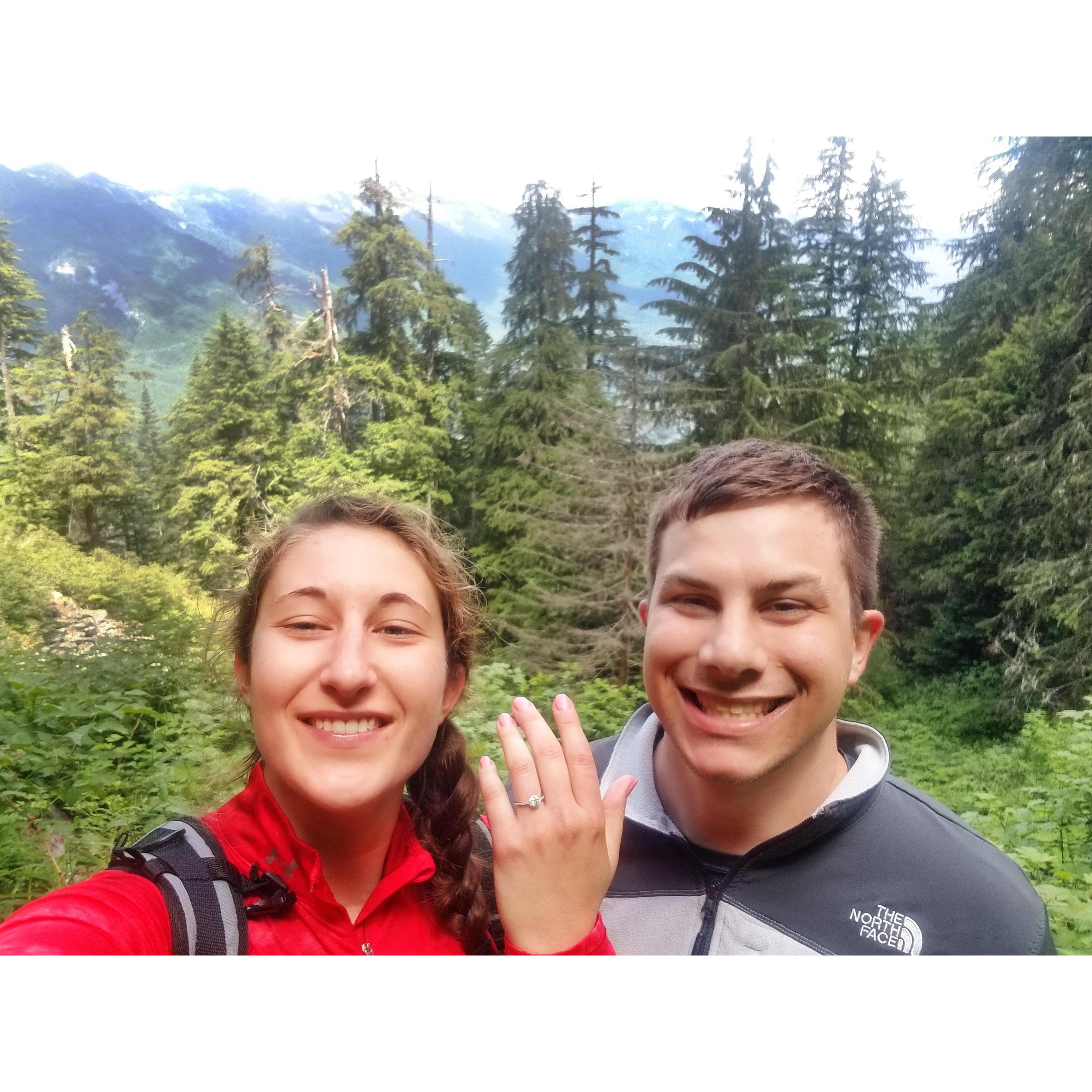 Right after we got engaged at the top of Mail Box Peak in North Bend, Washington, July 2018.