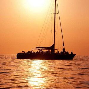 Sunset Catamaran Tour on our Honeymoon