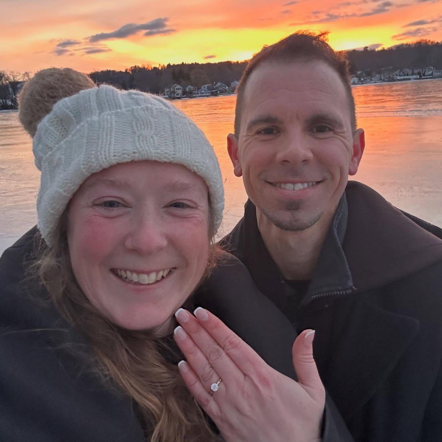 12/31/2025 Our sunset engagement at home, on Indian Lake