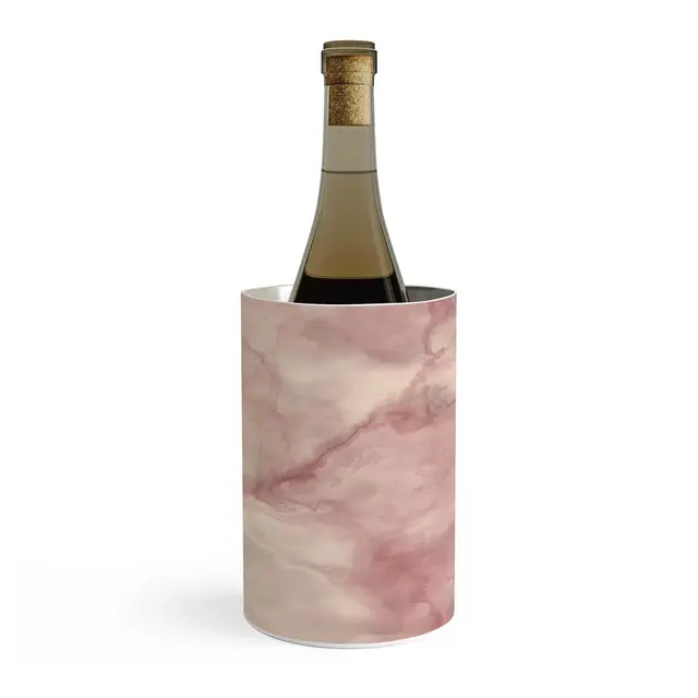 Chelsea Victoria Rose Gold Marble Wine Chiller - Deny Designs