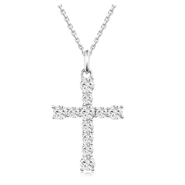 S.Leaf Cross Necklace for Women 18Karat Gold Plated Cross Necklaces for Women 925 Sterling Silver Cross Pendant Necklaces for Women Birthday Anniversary