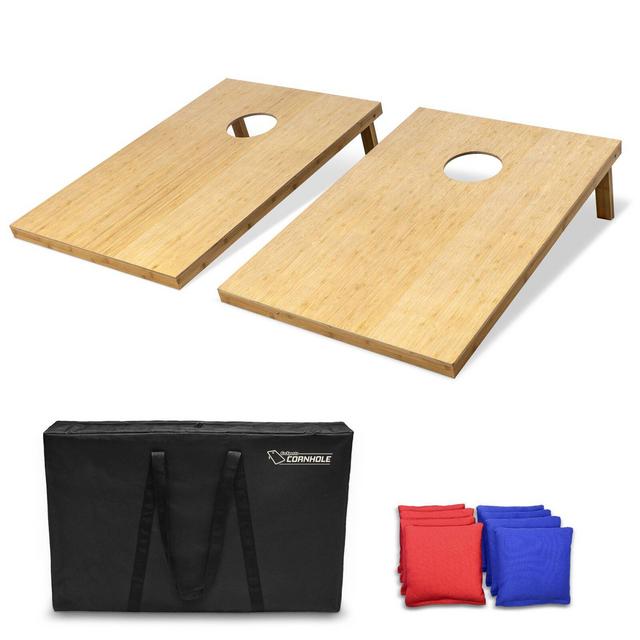 24" x 36" Bamboo Cornhole Board with Carrying Case