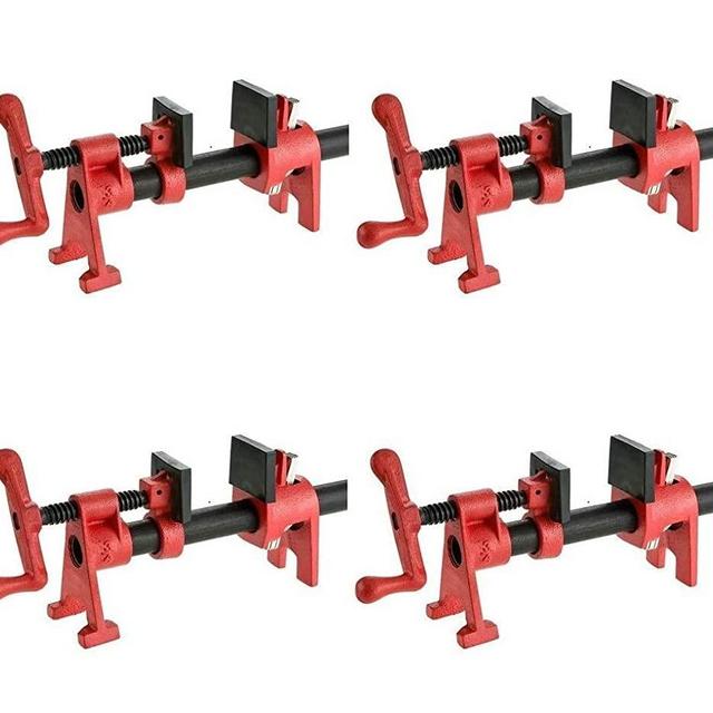 Bessey BPC-H34 3/4-Inch H Style Pipe Clamp, red (Pack of 4)