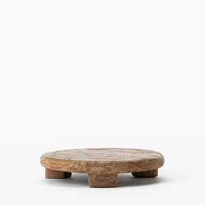 Mango Wood Carved Pedestal - small
