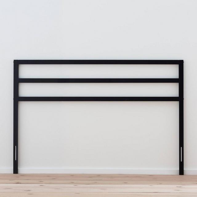 California King Liv Double Panel Metal Headboard Black - Brookside Home