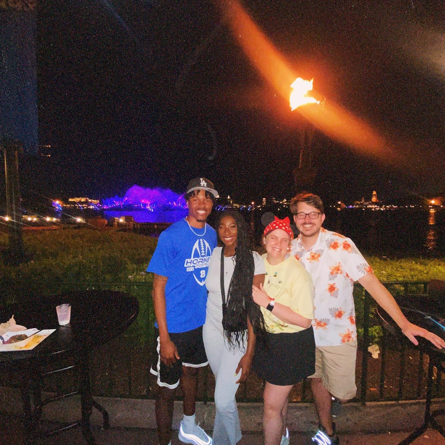Zion and Quasha at EPCOT on their first hangout alone, before Zion asked her to go on a date with him.