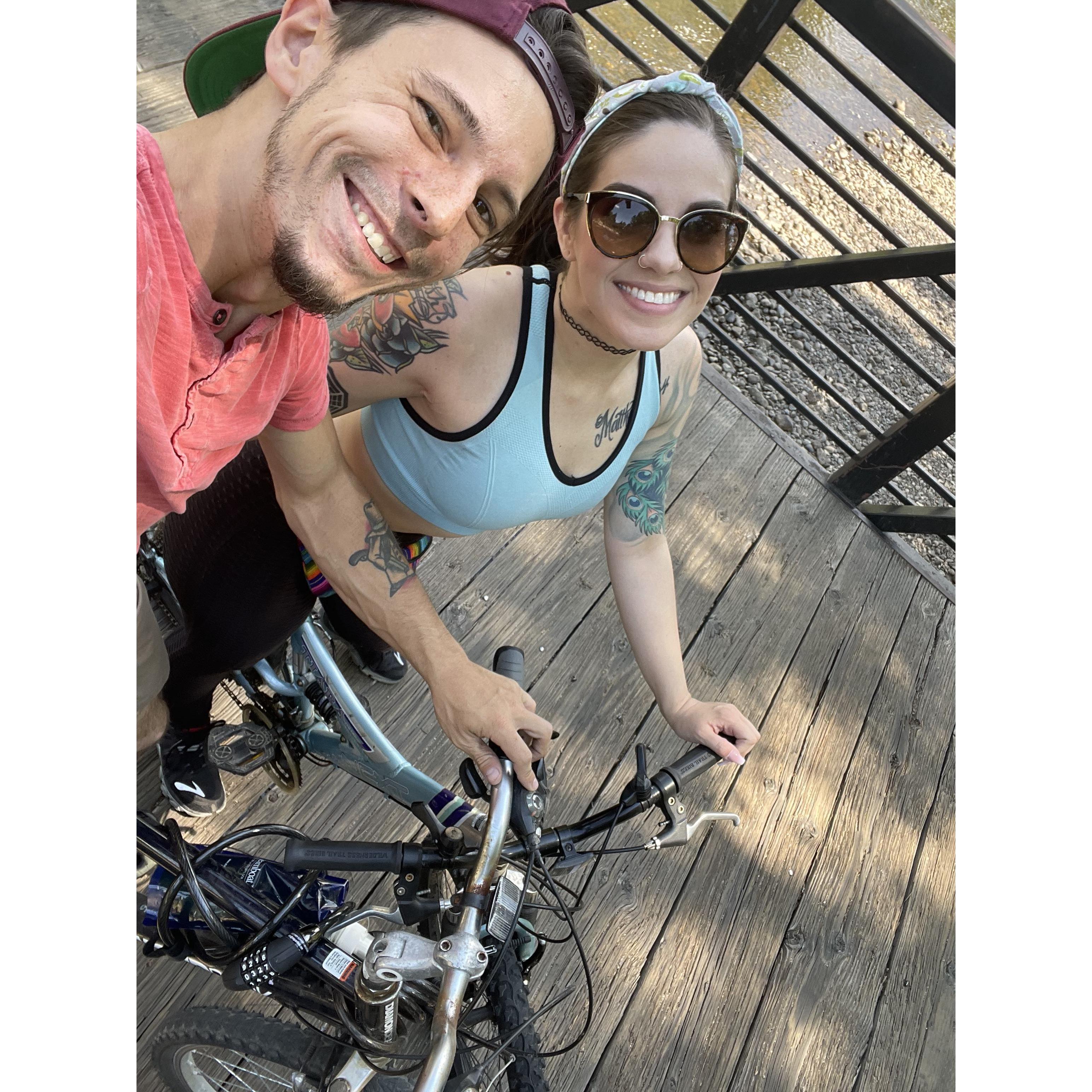Biking together