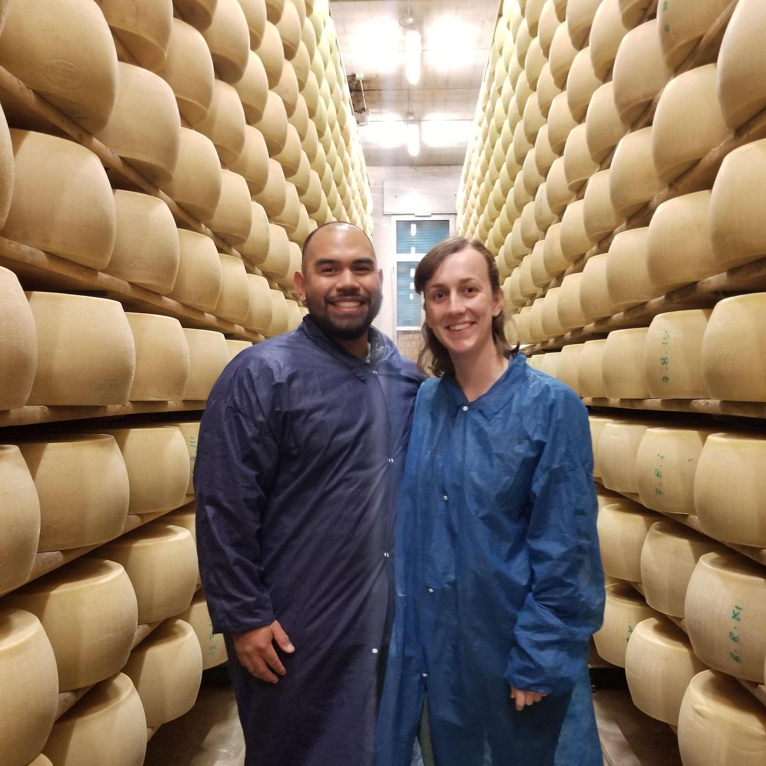 Learning how to make Parmigiano Reggiano in Italy