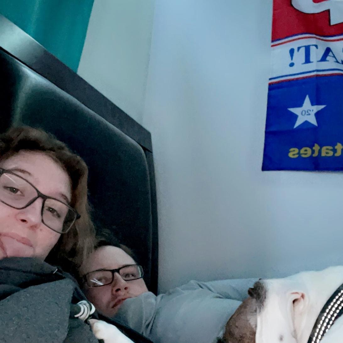 Snuggling with Diesel
