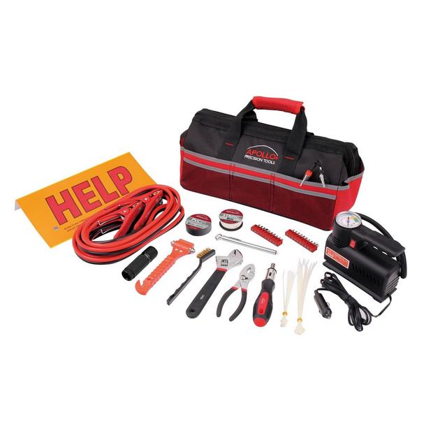 Apollo Tools 53pc DT9771 Emergency Tool Kit with Air Compressor