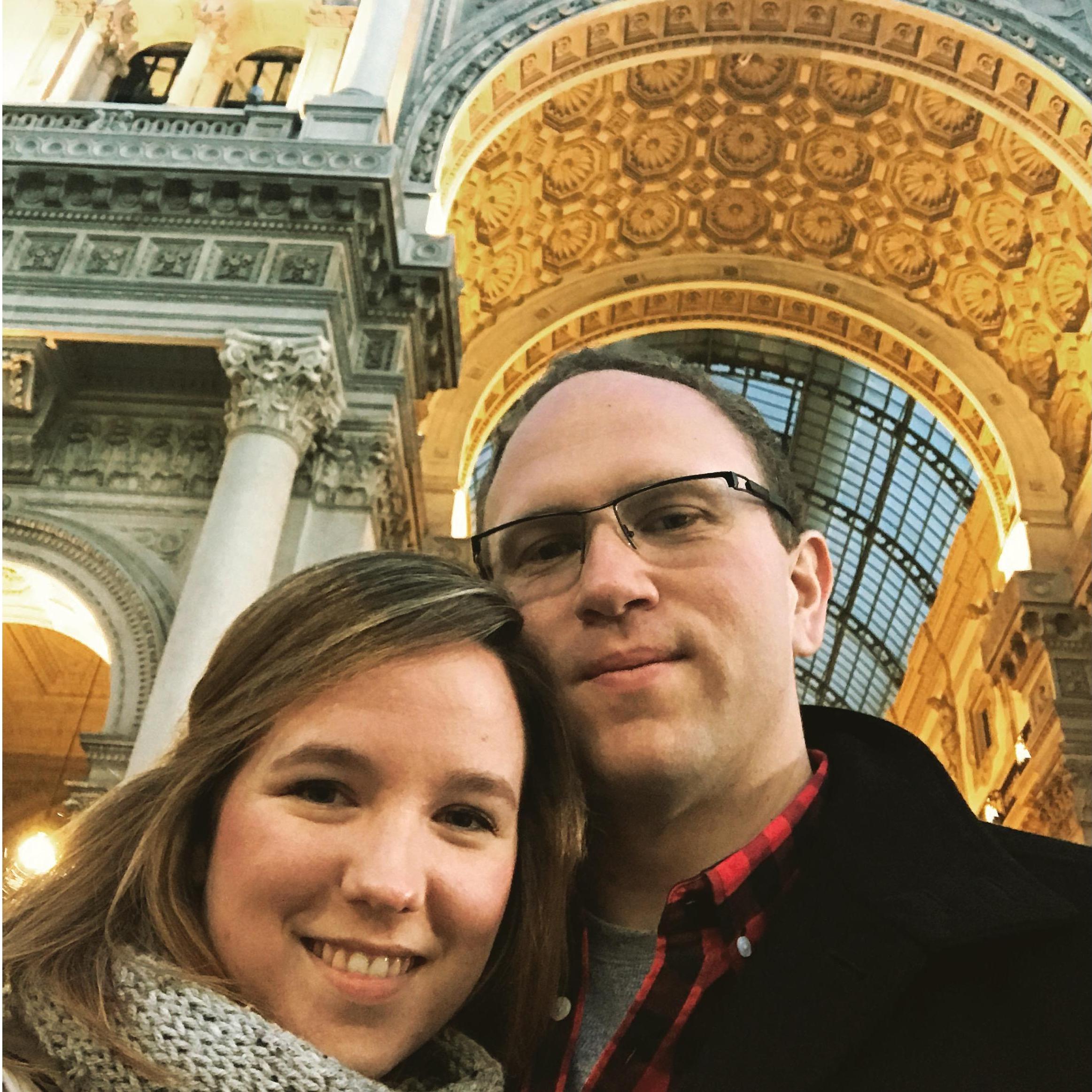 Our first international trip together, Milan, Italy.