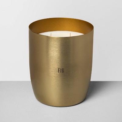 25oz Large Brass Candle Fig - Hearth &#38; Hand&#8482; with Magnolia