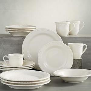 Emma, 16-Piece Soup Bowl Set, White
