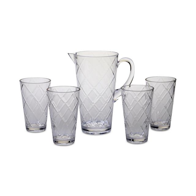 Certified International Clear Diamond Acrylic 5-Pc. Drinkware Set
