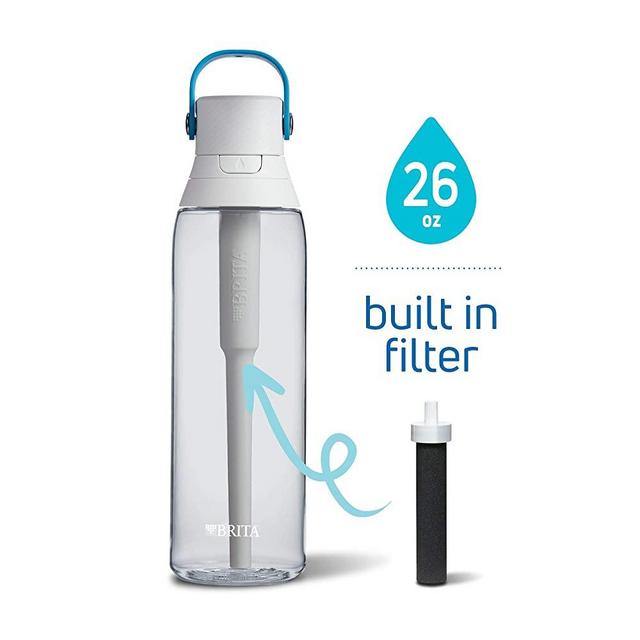 Brita 26 Ounce Premium Filtering Water Bottle with Filter BPA Free - Clear