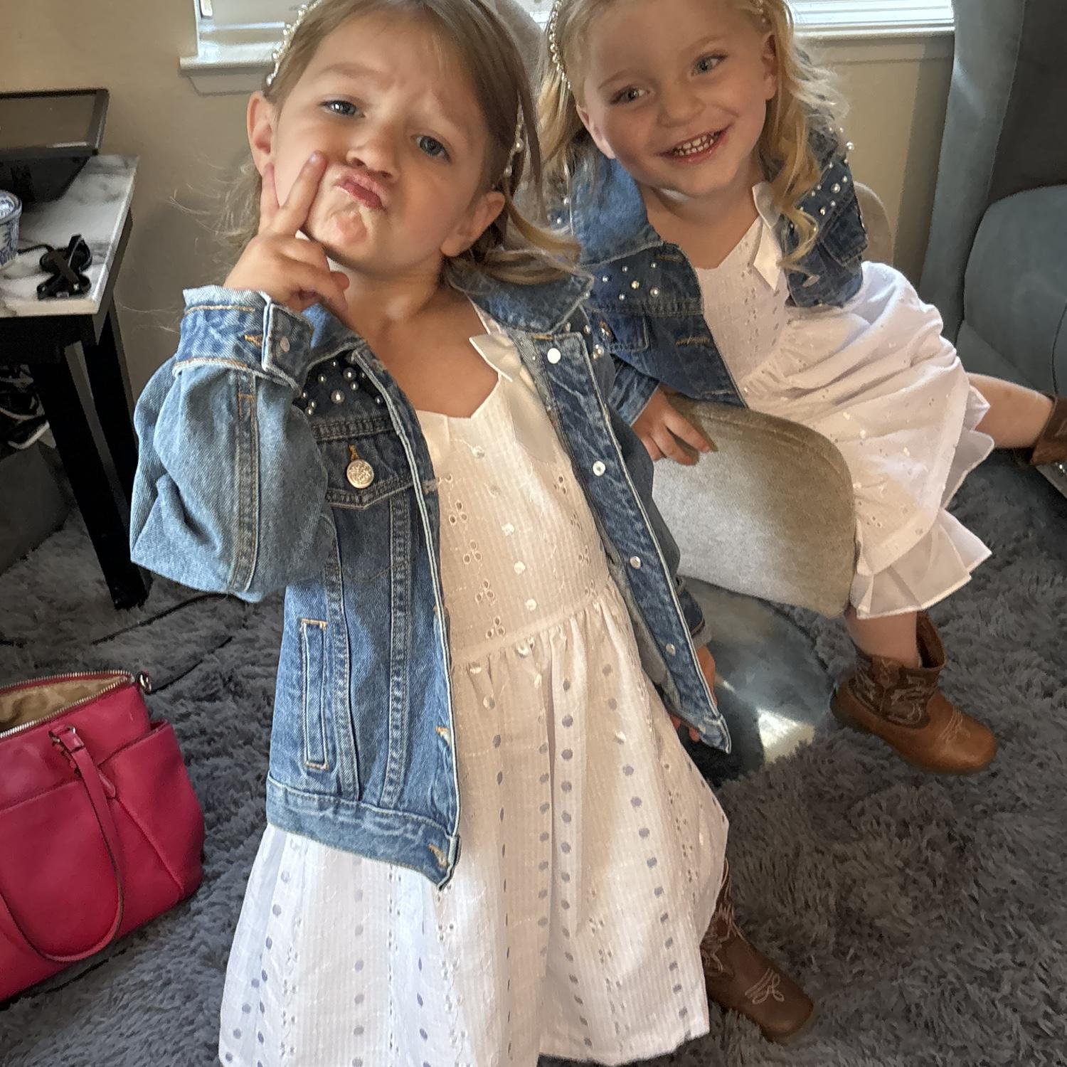 Silly girls before the engagement pictures!