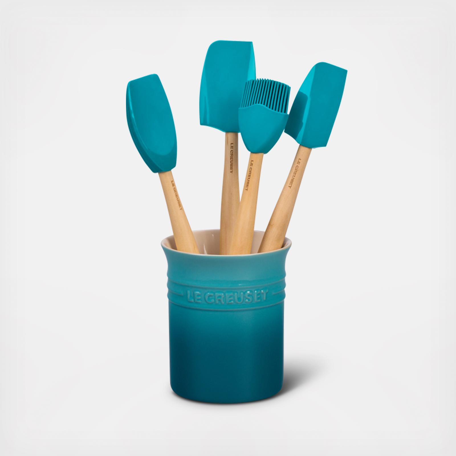 Le Creuset, Craft Series 5Piece Utensil Set with Crock Zola