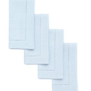 Classic Hemstitch Placemats - Set of 4 - LIGHT BLUE