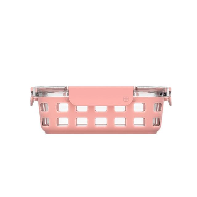 Ello 3.4 Cup Glass Food Storage Container - Peach