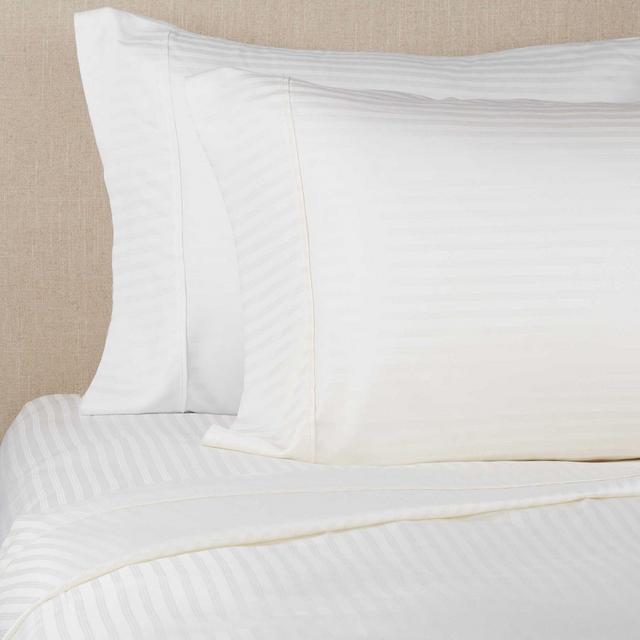 Brookstone® BioSense™ 500-Thread-Count Lyocell™ King Sheet Set in Ivory Stripe