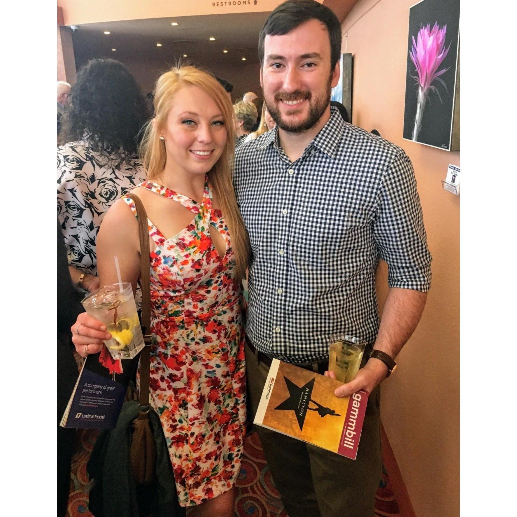 About to see our favorite play so far, Hamilton