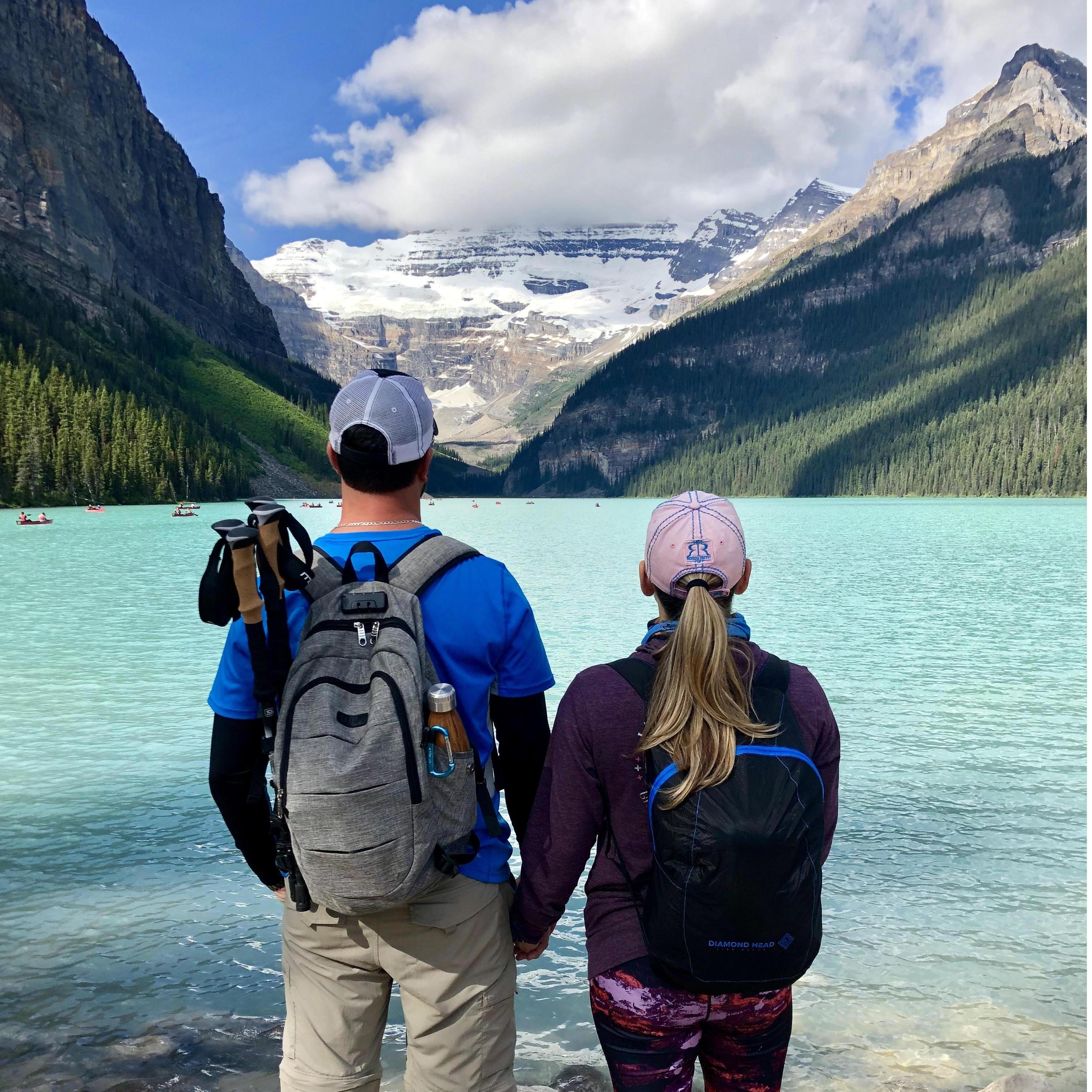 Backpacking around Lake Louise