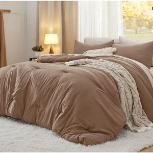 Queen Comforter Set, Brown