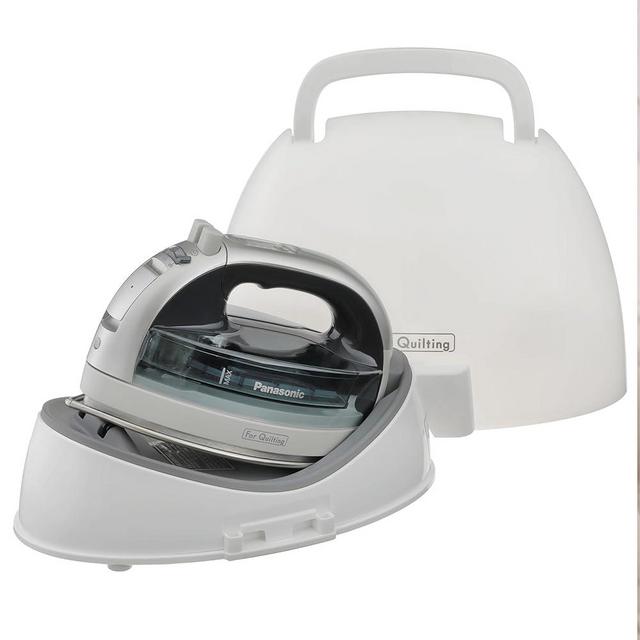 Panasonic Cordless Iron, Portable 360-Degree Freestyle Dry/Steam Iron with Precision Tips and Stainless Steel Soleplate, Anti-Calc and Anti-Drip, Power Base and Carrying/Storage - NI-QL1100L (Silver)