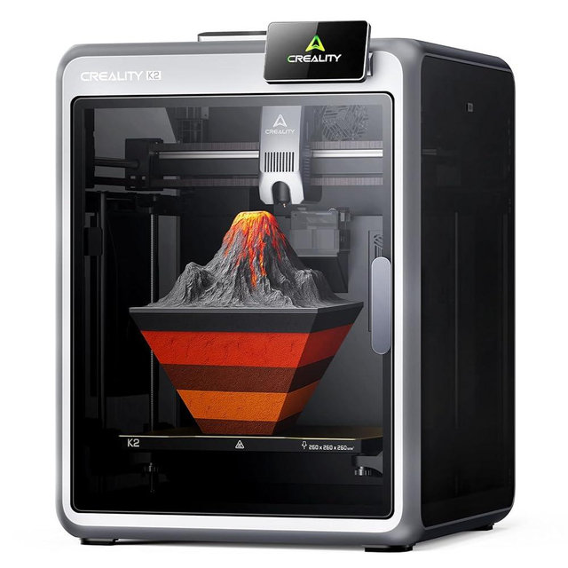 Creality K2 3D Printer, Multicolor Printing Need CFS, Max 600mm/s Printing Speed, Smart Auto Leveling & Al Camera, Next-Gen Direct Drive Extruder, 95% Pre-Assemble, Build Volume 260 * 260 * 260mm