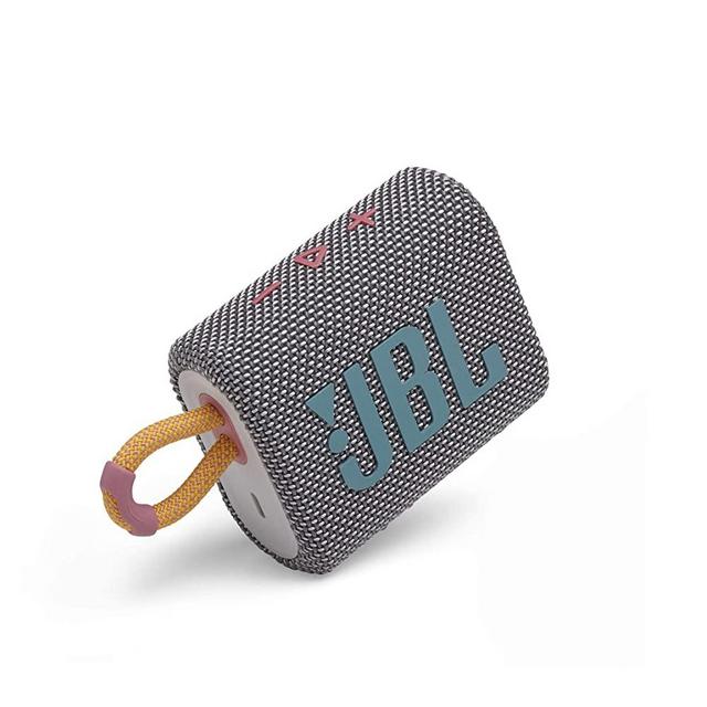 JBL Go 3: Portable Speaker with Bluetooth, Built-in Battery, Waterproof and Dustproof Feature - Gray (JBLGO3GRYAM)