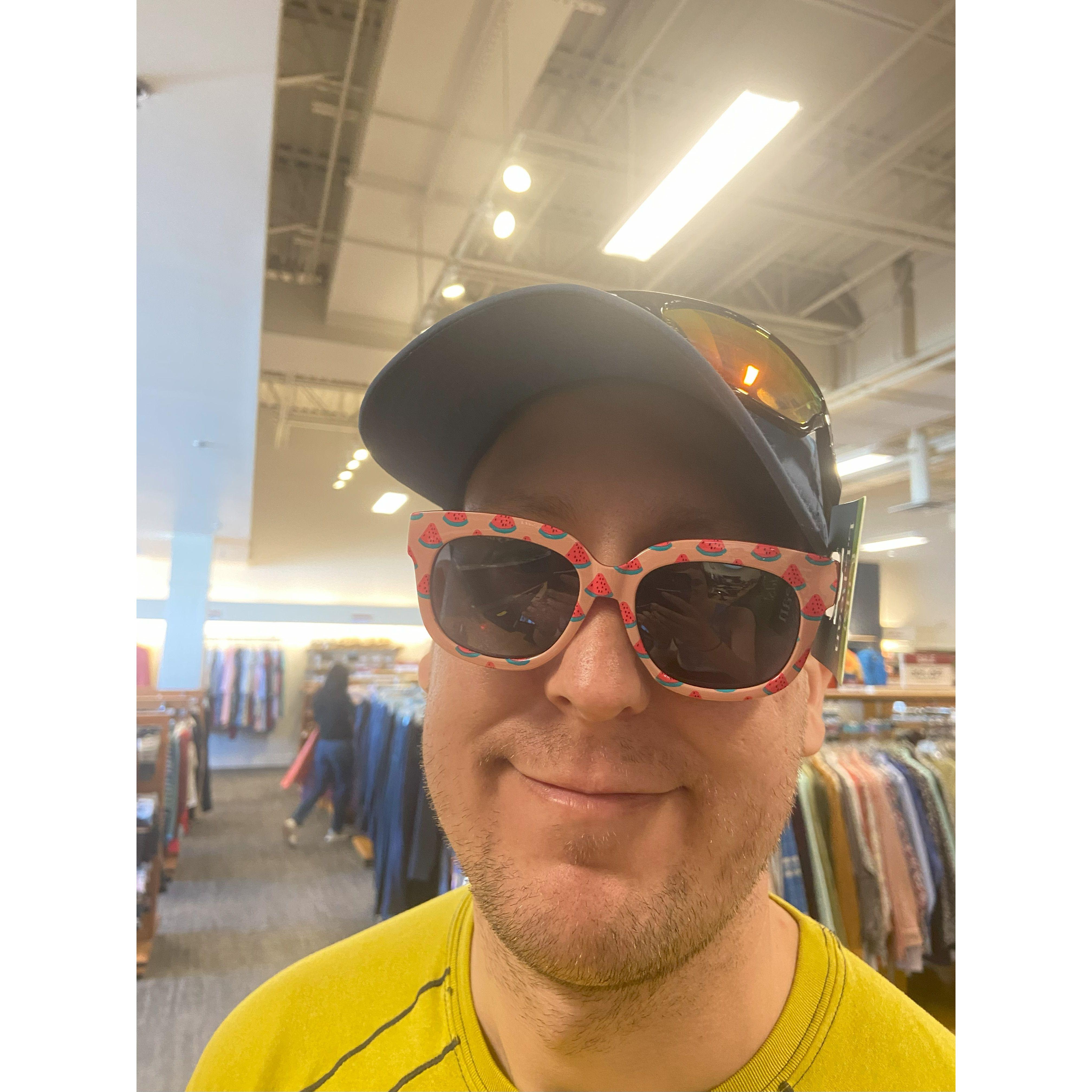 Sunglasses that bring out my personality. Always have a backup pair of sunglasses for Erin readily available.
