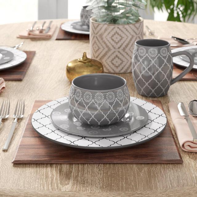 Edick 16 Piece Dinnerware Set, Service for 4