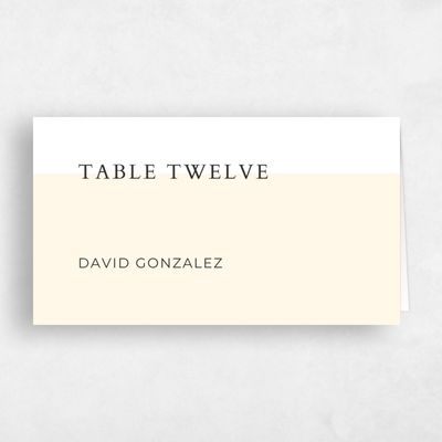 Butter, Yellow Wedding Place Card - Morrison