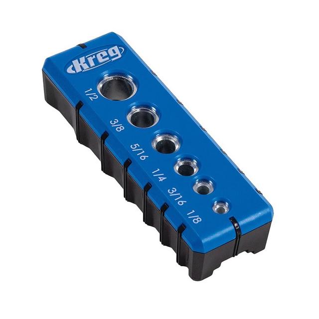 Kreg KDG-6000 Drilling Guide - Portable Drill Guide - 6 Hardened Drill Guides - Craftsman Tools - Carpentry Tools & Accessories