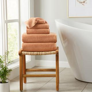 Acacia 6-Piece Cotton Textured Bath Towel Set