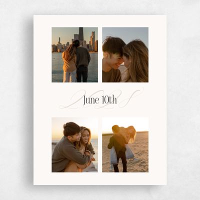 Beige Wedding Save the Date - Palenque Multiphoto