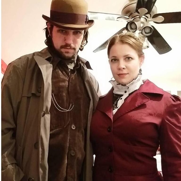 The two of us cosplaying Ethan Chandler and Vanessa Ives from the show, "Penny Dreadful," for Halloween.