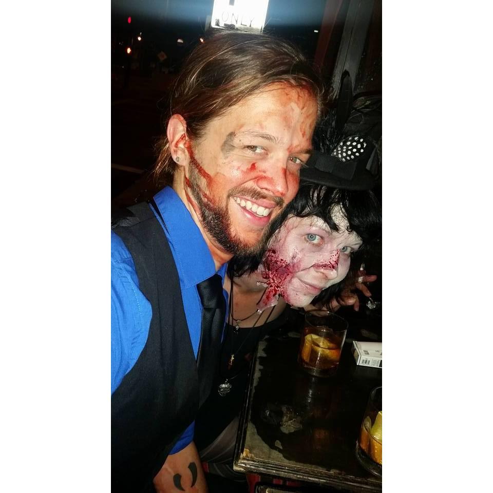 2014 - At Osso following a performance of HAMMER OF THE WITCHES written and directed by Bree, starring Tor.