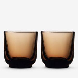 Pirch Cappuccino Glasses - Amber / Cappuccino / Set of 2