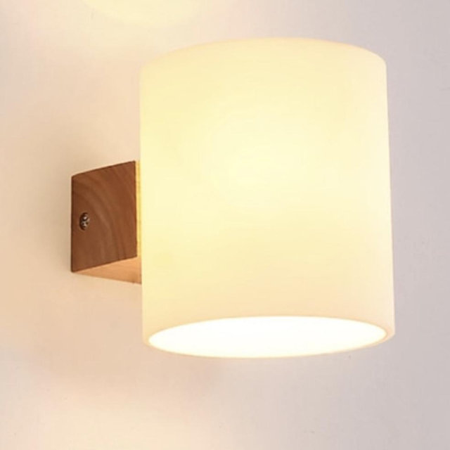 Northern Europe Modern Glass Wall Lights Wood Art Deco Living Room Dining Room Hallway Wall Sconce 2026 - $65.99