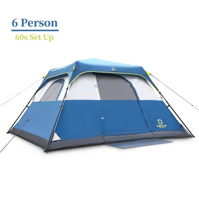 OT QOMOTOP Waterproof Camping Tents, 4/6/8/10 Person 60-Second Pop Up Tent, Instant Cabin Tent, Suit for Camping and Travels