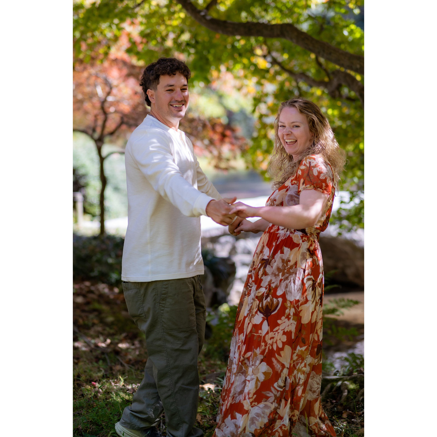 Being goofy during our first photo session!